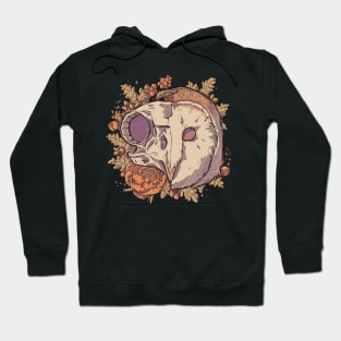 Autumn Barn Owl Skull Hoodie